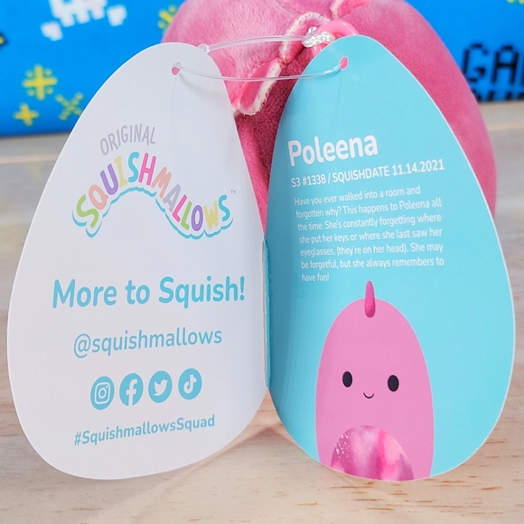 Squishmallow Poleena the Dinosaur 3" Clip UltraSoft Prehistoric Squad Toy Plush - Picture 10 of 11